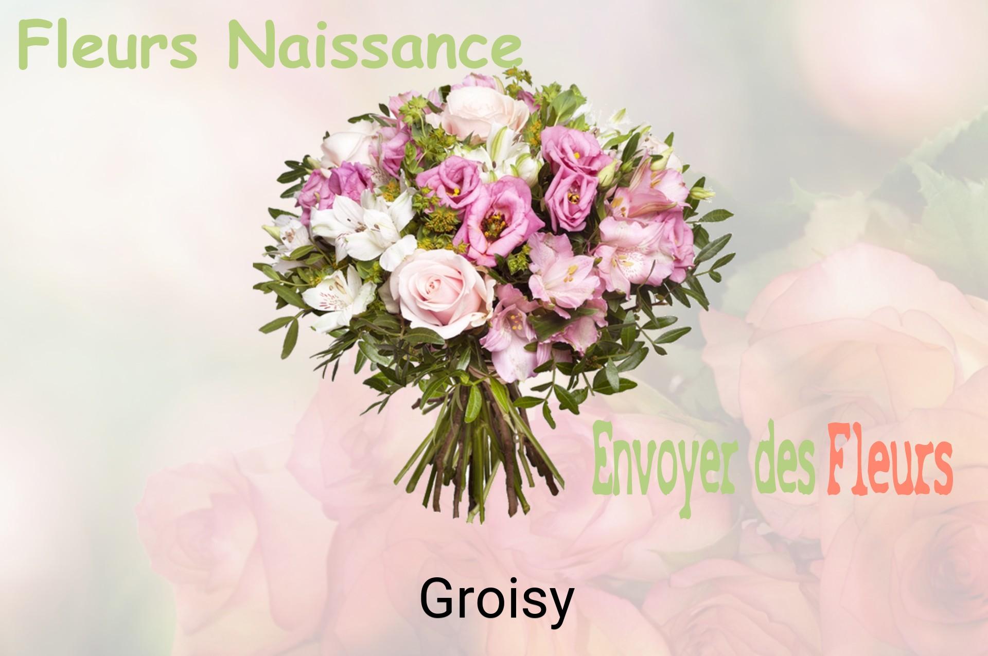 Bouquet de fleurs de naissance livré à Groisy